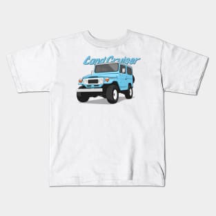 Land cruiser fj40 hardtop off road blue light Kids T-Shirt